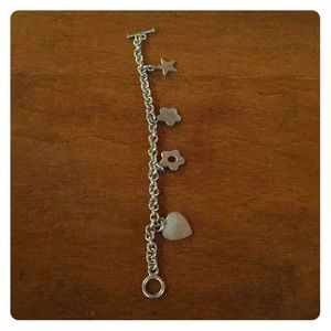 Silver charm bracelet